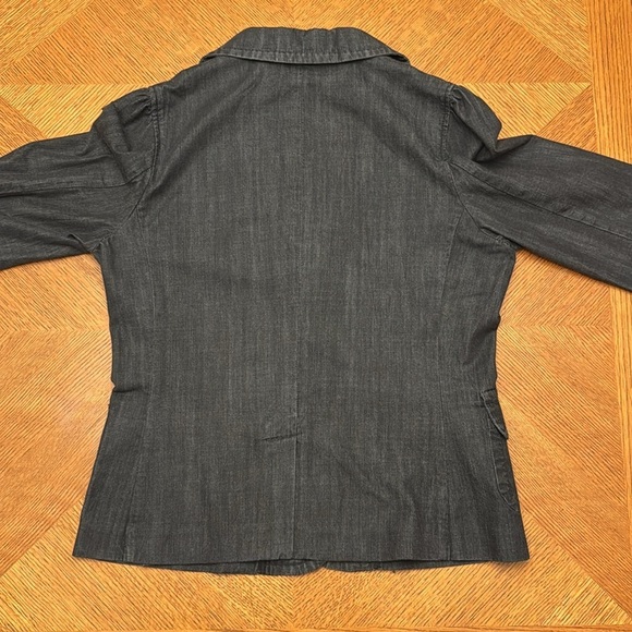 Banana Republic Gray Denim Blazer Size 14 - Picture 5 of 6